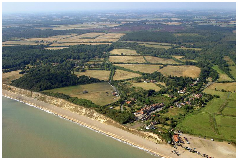 Photograph of Dunwich and coast