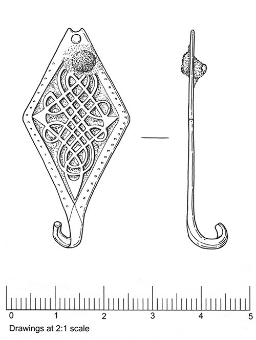 Drawing of brooch piece