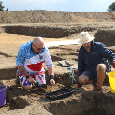 Suffolk Mind volunteers help unearth the Anglo Saxon royal settlement in Rendlesham